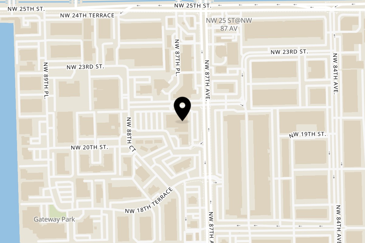 Map showing the location of Manjay Restaurant Manjay Restaurant (Doral) on 2000 NW 87th Ave in Doral